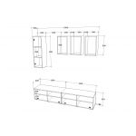 Living Kos V12, Antracit/Stejar Artisan, L 190 cm