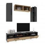 Living Kos V16, Antracit/Stejar Artisan, L 190 cm