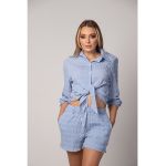 Bluza de pijama cu aspect texturat