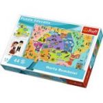Puzzele educational cu harta Romaniei, Trefl