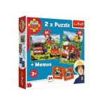 Puzzle 2 in 1 + Memo. Pompierii in actiune