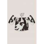 Bluza de bumbac cu decolteu pe umeri