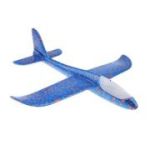 Avion din polistiren, 47 cm, cu led, albastru