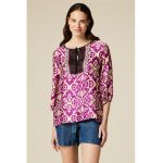Bluza cu imprimeu si maneci 3/4