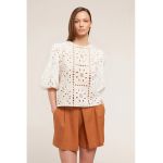 Bluza de bumbac cu decupaje