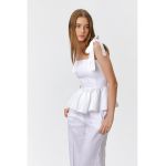 Bluza din in cu terminatie peplum Fressia