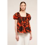 Bluza cu model si maneci bufante