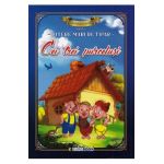 Cei trei purcelusi. Carte de colorat cu povesti scrisa cu litere mari de tipar