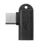 Adaptor unghiular USB-C la Micro USB M / F negru