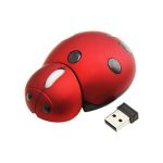 Mini mouse ergonomic pentru buburuză roșu