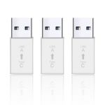 Adaptor USB 3.0 la USB-C 3 buc alb
