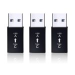 Adaptor USB 3.0 la USB-C 3 buc negru