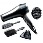 Set uscator de par Remington Pro 2100 D5017, 2100 W, 2 viteze, 3 trepte temperatura, Negru