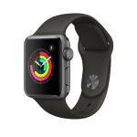 Apple Watch 3 38mm Space Grey Case, Grey Sport Band