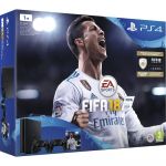 Consola PS4 Slim (PlayStation 4),&nbsp;1TB, Negru + FIFA 18 + Controller Extra DualShock 4 V2 + Abonament PS+ 14 zile