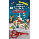 Coloreaza si decupeaza figurine de Craciun