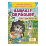 Formeaza imaginea. Animale de padure + 67 autocolante