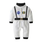 Costum de astronaut pentru copii Costum de astronaut pentru copii Costum de carnaval cosmonaut Costum de Halloween Costum de astronaut pentru copil mic alb 12-18 luni