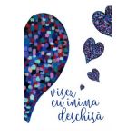 Felicitare inima albastra: Seria Love. Visez cu inima deschisa