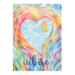 Felicitare inima pictata: Seria Love. Iubire