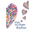 Felicitare inima roz: Seria Love. Visez cu inima deschisa