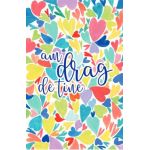 Felicitare inimi colorate: Am drag de tine