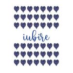 Felicitare inimioare albastre: Seria Love. Iubire