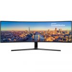 Monitor curbat gaming LED Samsung C49J890, 49", Super UltraW-FHD (3840x1080),&nbsp;Aspect 32:9, Display Port, HDMI, USB-C, hub USB 3.0, Boxe, Negru