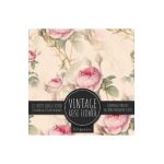 Vintage Rose Flower Scrapbook Paper Pad: Ephemera Botanical 8x8 Decorative Paper Design Scrapbooking Kit for Cardmaking, DIY Crafts, Creative Projects - Crafty As Ever