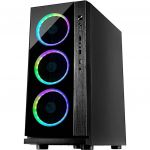 Carcasa Inter-Tech W-III RGB, Negru