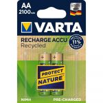 Acumulatori Varta Recycled, AA, 2100 mAh, 2 buc