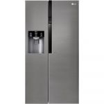 Side by Side LG GSL360ICEZ, 591 l, No Frost, Compresor Linear Inverter, Sistem SpacePlus Ice, SmartDiagnosis, Clasa F (clasificare energetica veche Clasa A++), H 179 cm, Argintiu