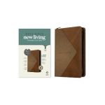 NLT Large Print Thinline Reference Zipper Bible, Filament-Enabled Edition (Red Letter, Leatherlike, Messenger Stone & Camel, Indexed) - Tyndale