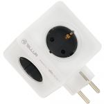 Adaptor priza Tellur PowerCube, 4 prize + 2x USB, Alb