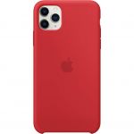 Husa de protectie Apple pentru iPhone 11 Pro Max, Silicon, Rosu