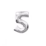 Cifre balon folie argint S 5