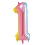 Cifre balon folie curcubeu S 1