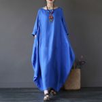 Rochie lungă de damă - tunică albastru L