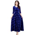 Rochie eleganta lunga albastru XXL