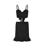 Mini rochie din doua piese negru S