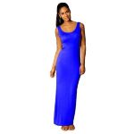 Rochie maxi elastica albastru XS