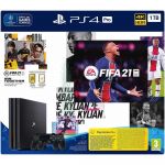 Consola Sony PS4 PRO (PlayStation 4), 1TB, Jet Black + extra controller DualShock 4 + joc FIFA 21 + PSPlus 14 zile + voucher FIFA 21 Ultimate Team