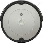 Aspirator robot iRobot Roomba 698, 33 W, 26kwh/an, Wi-Fi, Control prin aplicatie, 3-Stage Cleaning System, Senzori scari, Google Assistant & Alexa, Gri/Negru