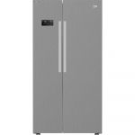 Side by Side Beko GNE64021XB, 580 l, Neo Frost Dual Cooling, Compresor ProSmart Inverter, Afisaj electronic, Clasa F, (clasificare energetica veche Clasa A+), H 179 cm, Argintiu