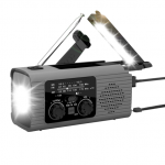 Radio de urgență cu lanternă și Power Bank Radio portabil AM/FM Radio fără fir LED Lanternă Power Bank Radio multifuncțională Impermeabil 13,5 x 5,8 x 6,8 cm gri