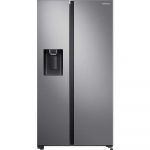 Side by Side Samsung RS64R5302M9/EO, 635 l, No Frost, Digital Inverter, PowerFreeze, Mono Cooling, Dozator apa, Clasa F (clasificare energetica veche Clasa A++), H 178 cm, Argintiu