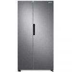 Side by Side Samsung RS66A8100S9/EF, 641 l, No Frost, Digital Inverter, Twin Cooling Plus, Smart Conversion, Clasa F (clasificare energetica veche Clasa A+), H 178 cm, Argintiu