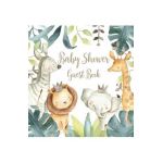 Safari Baby Shower Guest Book (Hardcover) - Lulu And Bell