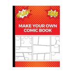 Make Your Own Comic Book: Art and Drawing Comic Strips, Great Gift for Creative Kids - Red - Uncle Amon