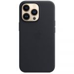 Husa de protectie Apple Leather Case with MagSafe pentru iPhone 13 Pro, Midnight